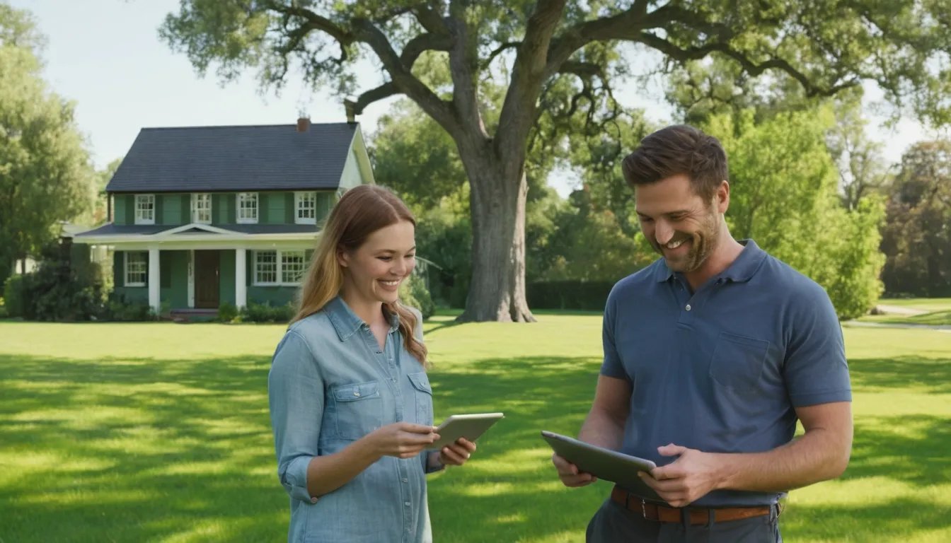 A homeowner reviewing tree photos with a local provider in the Humble area